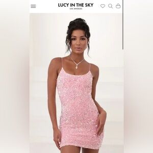 Lucy in the Sky Blush Sequin Dress